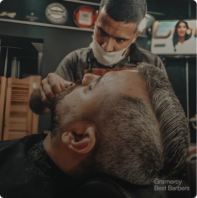 Barber at work